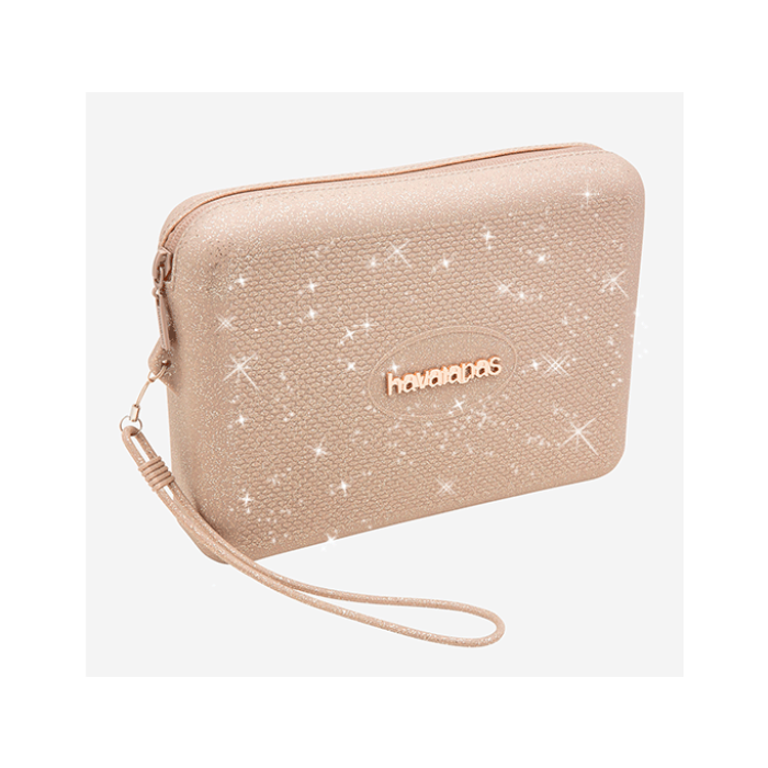  HAVAIANAS BEACH NECESSAIRE GLITTER BAG Golden