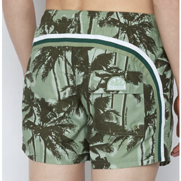  SUNDEK MID WAIST PRINTED BOARDSHORT Green dust
