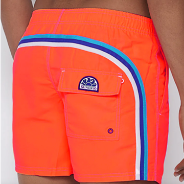  SUNDEK ELASTIC WAIST MID-LENGTH SWIMSHORT Fluo orange