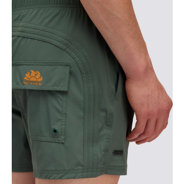  SUNDEK GOLDEN WAVE ELASTIC WAIST SHORT SWIMSUIT Thyme