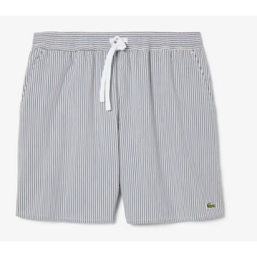  LACOSTE SEERSUCKER ZWEMBROEK White / blue